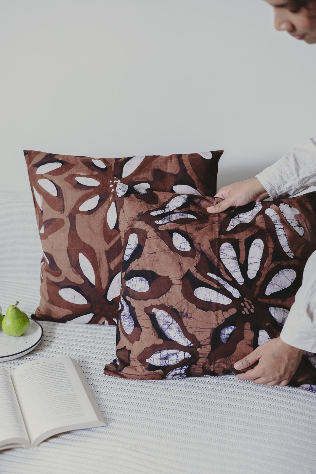 Biriyani Mal spiced brown cushion cover